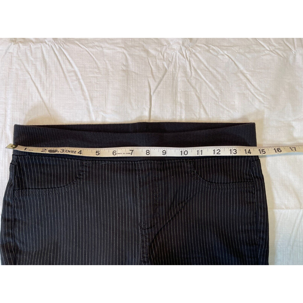 No Boundaries NoBo Juniors Size M 7-9 Black Silver Stripe Skinny Stretch Pant - Picture 5 of 6